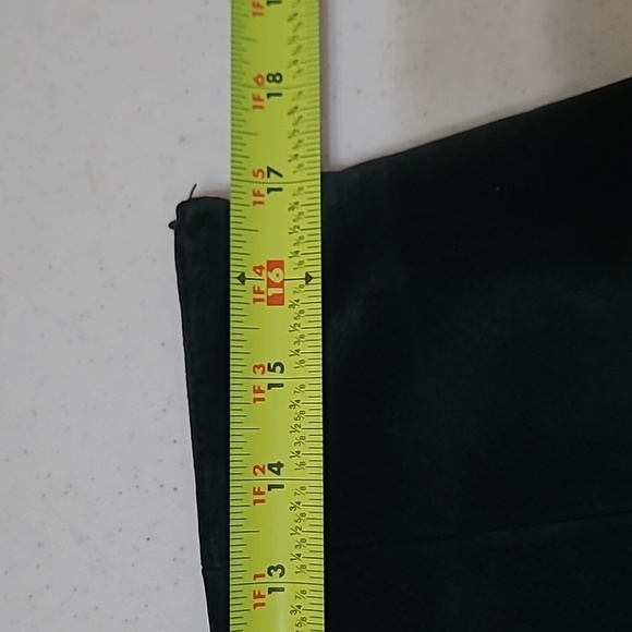 Montanaco dark green leather maxi skirt with side zipper size Large - Picture 8 of 9